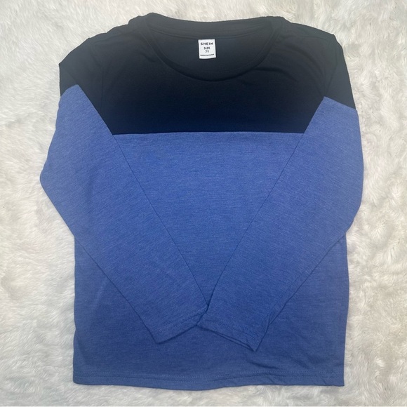 Shein Long Sleeved Shirt Two-Tone Blue & Black Size 7 - Picture 1 of 16